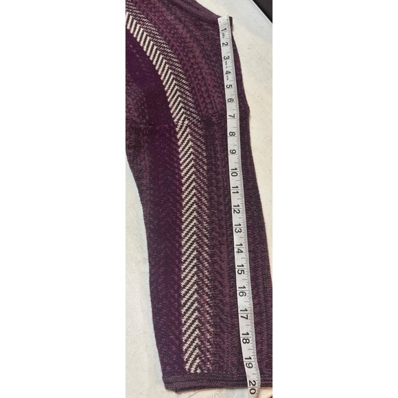 Chaps Brand Striped Purple Sweater 3/4 Sleeves Cotton Blend Women's Size Large - Picture 9 of 11